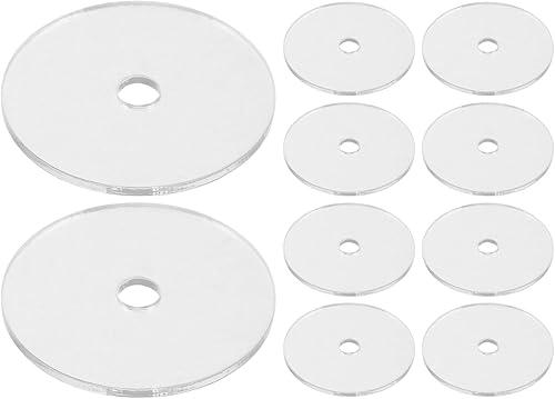 VOSAREA 10pcs Mini Cd Keychain, Transparent Blank Vinyl Record Pendants, Retro Music Theme Keyrings for Party Decorations, Craft Supplies, Music Lover
