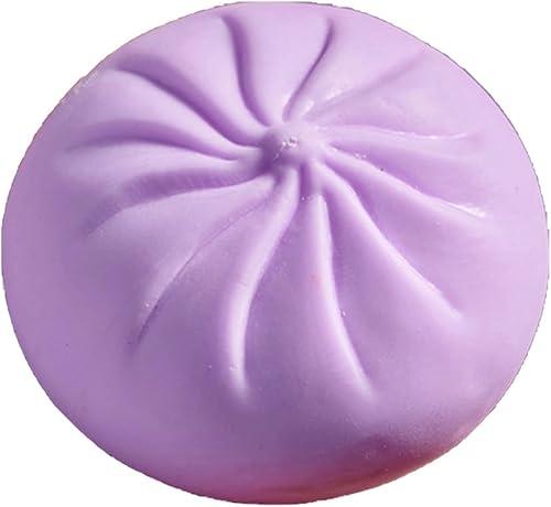 Dumpling Squishy Mystery Dumpling Squishy Stress Balls Fidget Sensory Toy Soft Squeeze Decompression Dough for Adults Sensory Stress Ball Squeeze Toys for Stress Relief (Purple)