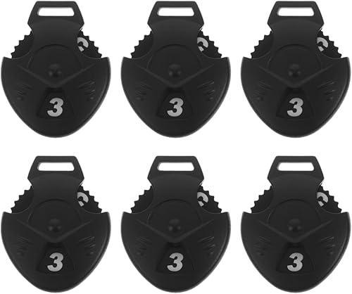 DOITOOL Golf Club Head Cover Number Tags 6Pcs Large Interchangeable Plastic Number Labels for Golf Drivers and Woods 1.57 X 1.25 X 0.27 Inch