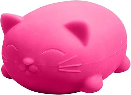 Cool Cat Squeeze Squishy, Cute Cat Stress Fuzz Ball, Slow Rise Sensory Fidget Balls,Sensory Stress Ball Relief (#14)