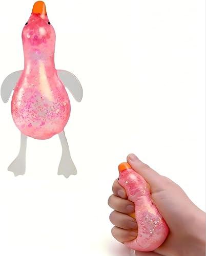 Cute Duck Squishy Squeeze Stress Ball,Sugar swap Squishy Fidget Stress Ball,Glitter Duck Squishy Slow Rise Relaxing Sensory Fidget Relief Anxiety Stress,Party Decorations & Birthday Gifts-Pink