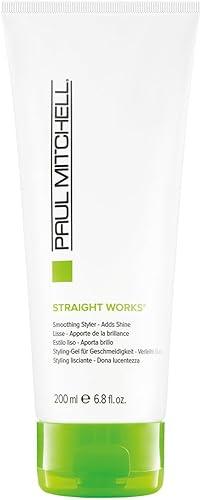 Paul Mitchell Straight Works Hair Gel, Smoothing Styler, Adds Shine, For Frizzy Hair, 6.8 fl. oz.