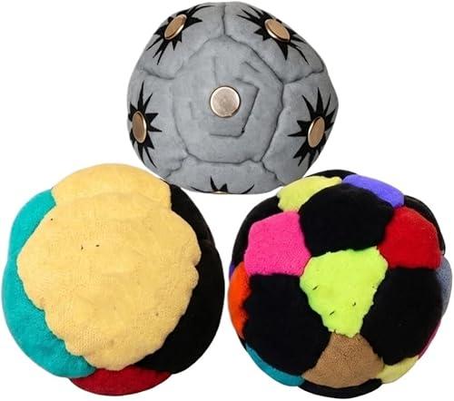 KIKXODE Hackys Bag Sets,Hand-Made Sacks Footbag Hackys Juggling Footbag for Beginners Squeeze Balls