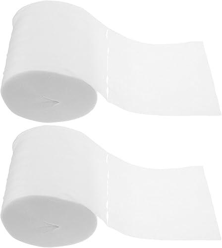 NUOBESTY Disposable Non-woven Fabric Face Towels 2 Rolls 7.31x5.82in Soft Dry and Wet Use Facial Cleansing Cloths for Makeup Removal and Skin Care