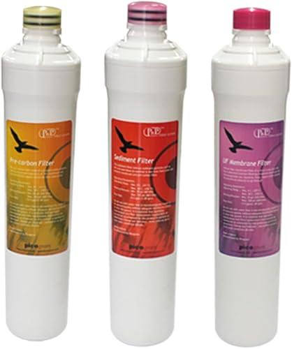 Filtertech Replacement Filter for 3-Stage Ultrafiltration System 3 Pack PnP Sed-Pre Carbon-UF Membrane [TURN]