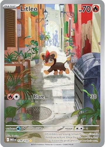 Pokemon - Litleo - 139/132 - Illustration Rare - Mega Evolutions - Foil Single Card