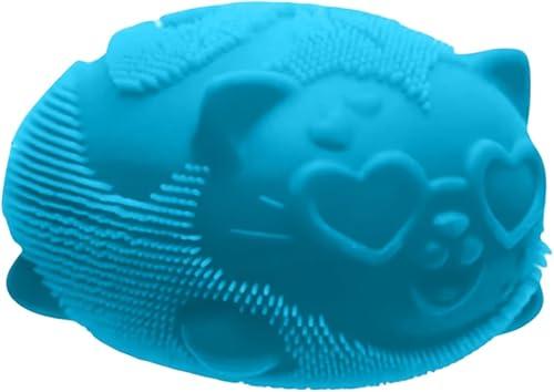 Cool Cat Squeeze Squishy, Cute Cat Stress Fuzz Ball, Slow Rise Sensory Fidget Balls,Sensory Stress Ball Relief (#03)
