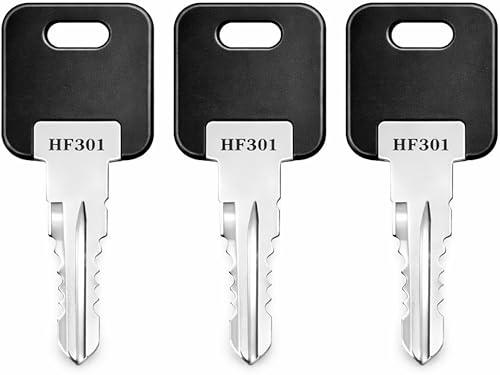 3 Pack HF315 RV Trailer Replacement Keys, Compatible with Fastec FIC CF EF HF Series, Pre-Cut Key HF301–HF351 for Motorhome and Travel Trailer Entry Door Locks