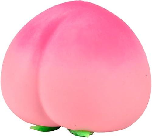 Jumbo Peach Squishy Slow Rising Stress Relief Toy, Realistic Cream Squeezy Fruit Squishies, Soft Flexible Fidget Toys Decompression Gift for Adults and Kids