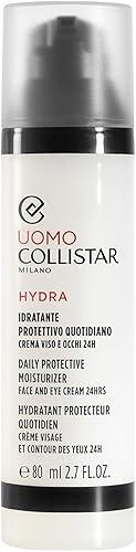 Collistar Uomo Hydra Daily Protective Moisturizer Face and Eye Cream 80 ml, 2.7 Fl Oz Made in Italy [italian import]