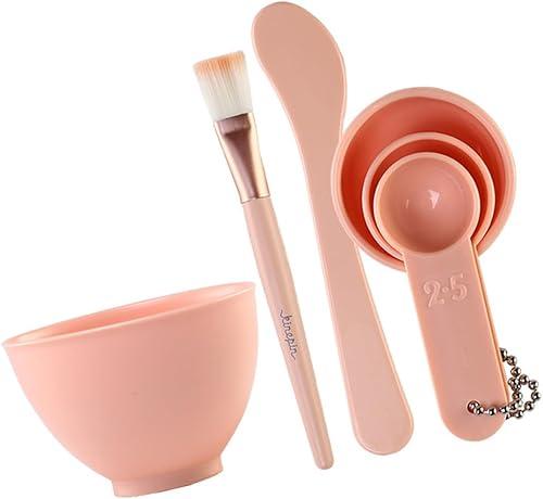 SAFIGLE DIY Facial Mask Mixing Bowl Set 6pcs Anti-drop Mask Stirring Bowls with Spatula and Brush for Home and Salon Skincare