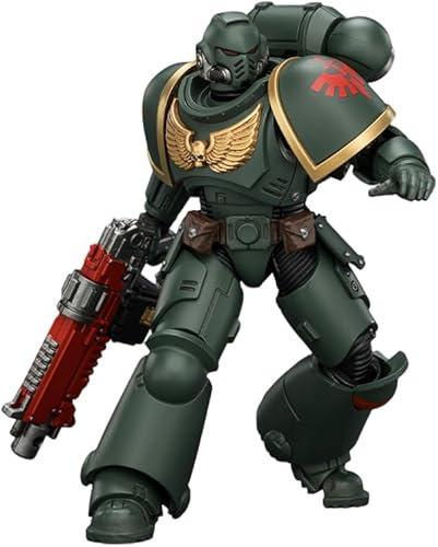JOYTOY Warhammer 40K 1/18 Action Figure Dark Angels Intercessor with Bolt Rifle, Bolt Pistol and Chainsword 4.8'' Mehca Model Collector's Gift