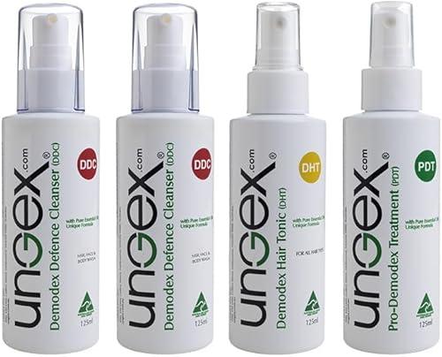 Ungex Premium Kit | 4in1 Skin & Scalp Care | Herbal Cleansers, Tonic and Mist | Australian Made | PKA1p