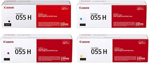 Canon Genuine 055 High Yield 4-Color Complete Toner Cartridge Set (CRG055HYCMYK)