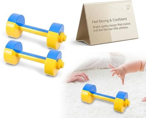 Alasum Kids Dumbbells Plastic Dumbbell Toy Fitness Barbell Set for Children Lightweight Safe Ergonomic Grip Arm Shoulder Muscle Development Home Exercise