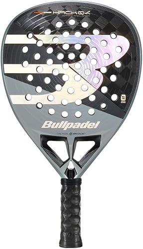 BULLPADEL Padel Racket HACK 04 2026 | Dynamic Power Pala Padel with Channel Aerodynamics | TriCarbon 18K Face, Multieva Core, Tricore Stability | Air React Channel Agility, Ease Vibe, Custom Weight