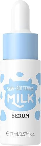 FEESHOW Lightweight Milk Essence Serum 17ML Hydrating Face Serum for Women Girls Daily Skincare Non Greasy Long Lasting Moisture Blue One Size