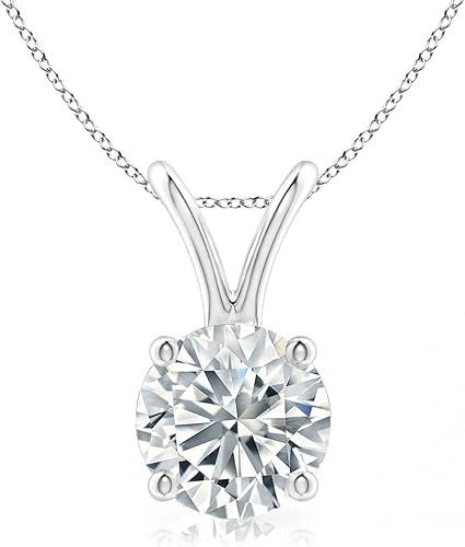 The Diamond Deal .25-1.00 Carat Round Brilliant Solitaire IGI Certifed Lab-Grown Diamond Solitaire Pendant Necklace | 14k Yellow or White or Rose/Pink Gold With 18" Gold Chain