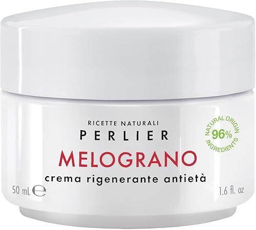 Perlier – Pomegranate Revitalizing Anti-Aging Face Cream, 1.6 fl oz, Bio-Fermented Pomegranate with Vitamins C & E, Hydrating and Protective Formula, Alcohol-Free, Boosts Radiance and Skin Vitality