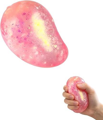 Mango Squishy Squeeze Stress Ball,Slow Rising Squishy for Stress Relief,for Birthday and Party Decorations,Soft Sensory Fidget Adults Toy-Pink