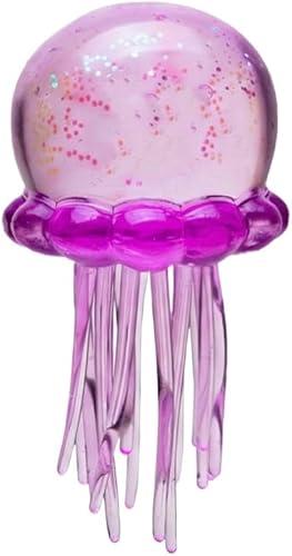 Jellyfish Stress Relief Squeeze Ball,Malt Sugar Filling for Solid Sensory Grip,Slow Rise Tension Reducer,Soft Desk Accessory for Anxiety & Focus (Jellyfish-#10)