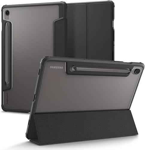 Spigen for Galaxy Tab S10 FE Case (2025), Galaxy Tab S9 Case (2023), Ultra Hybrid Pro Protective Tri-Fold Cover with Transparent Back and S Pen Holder, 10.9 inch, Black