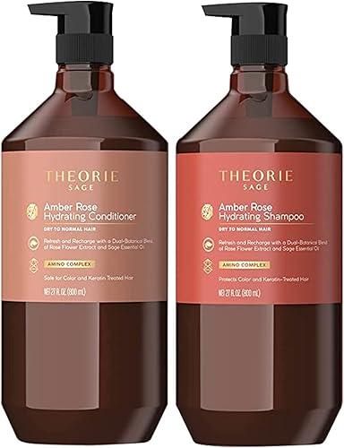 THEORIE Haircare Set - Shampoo & Conditioner with Irresistible Jasmine Fragrance, Hydrating for All Hair Types Including Color & Keratin Treated, 800ML