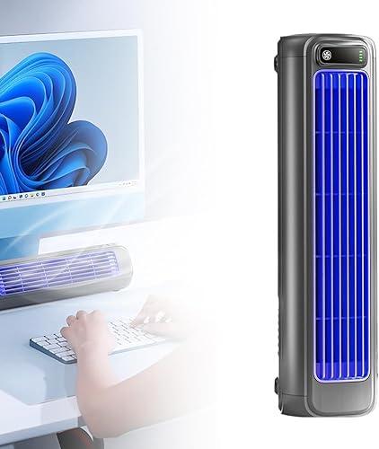 Cooling Portable Air Conditioner, 2026 New Upgrade Cooling Fan with 3 Speeds & LED Touch Screen, USB Charging Desk Fan Air Conditioner for Bedroom Office Home Kitchen (Grey)