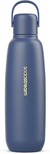 SodaStream 0.9 L Fizz&go Cool Metal Bottle Storm | Dishwasher Safe | Compatible with Duo, E-Duo, Terra and Much More | Keeps Warm & Cold for up to 12 Hours | BPA-Free | Pack of 1