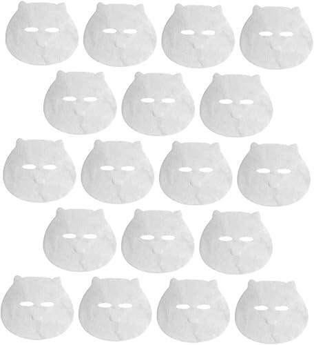 Cabilock 100pcs Disposable Face Mask Sheets 20.5x18cm Single-use Facial Spa Skin Care Moisturizing Face Treatment