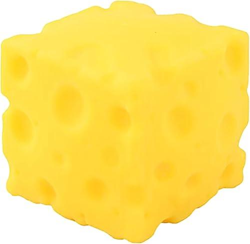 Yellow Cheese Squishy Slow Rising, Squishy Squeeze Cheese Block, Soft Novelty Toy, Stress Balls for Adults Rebounding Sensory Squishys Cheese (Cheese-#03)