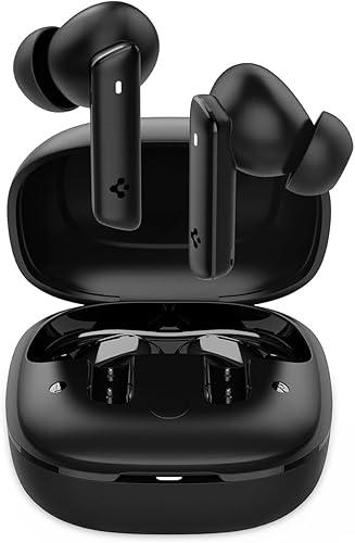 Spigen True Wireless Earbuds, Active Noise Cancellation Bluetooth Headphones with 30H Playtime, EQ Customizing App, 6 Mics, Gaming Mode, LCP Graphene Driver - Black