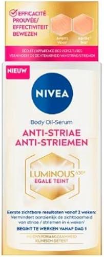 NIVEA Luminous 630 Body Oil-Serum 100 ml – Deeply Nourishing Lightweight Oil for Smooth, Radiant Skin, Helps Minimize Stretch Marks and Enhance Skin Elasticity
