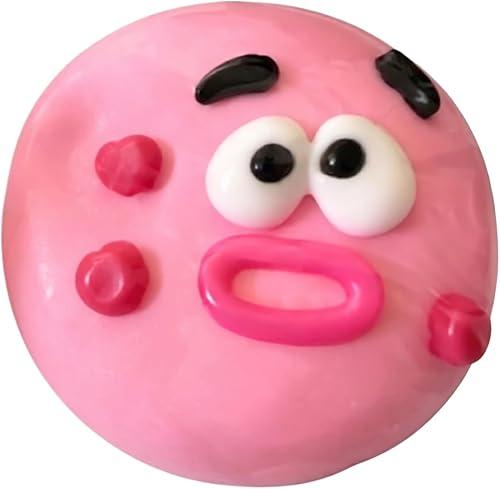 Smushers Squishy - Curiosities Smushers Dog Face Swap Squishy Soft Moldable Cute Slow Rise Relaxing Sensory Funny Fidget Toys Relief Anxiety Stress Fun Desk Accessory for Adults (Pink)