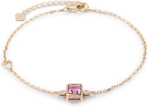 Jewelry 14K White Rose Yellow Gold Natural Emerald Sapphire Ruby Tanzanite Tourmaline Diamonds Bracelets for Women Engagement Gift