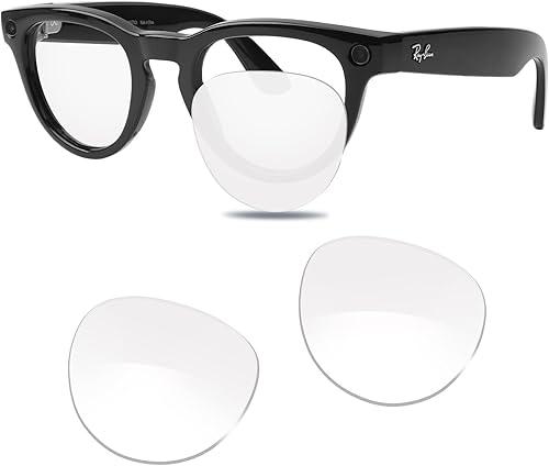 Replacement Lenses for Ray-Ban Meta RW4006, RW4008, RW4009, RW4012, RW4010, Women & Men Smart Eyeglass Lenses