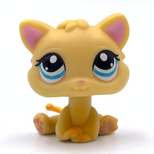 Custom-Made Baby Kitty Pet Shop Toy Short Hair Cat Mini Bobble Head Animal Figure 1 Inch Kitten (Yellow Kitty #339S)