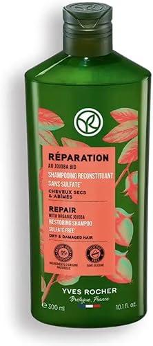 Yves Rocher Reparation Nourishing Shampoo with Jojoba Oil for Damaged HairRestoring Hair Care Lightweight Cleansing Formula 300 ml/10.1flOz