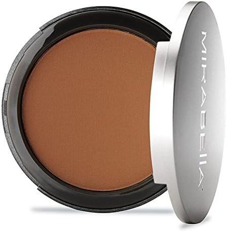 Mirabella Pure Press Powder Foundation Makeup, HD Finish Buildable Mineral Foundation for Sensitive Skin and All Skin Types with Age-Defying Benefits, Jojoba and Triglyceride, Dark V