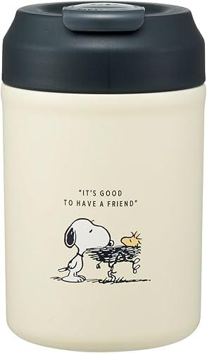 Skater STEM4-A Easy Stainless Steel Tumbler, 380 ml, Thermal Insulation, Double Wall Vacuum Structure, Snoopy Badge