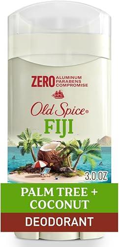 Old Spice Aluminum Free Deodorant for Men, 24/7 Lasting Freshness & Long Lasting Scent, 24/7 Sweat & Odor Protection, Fiji with Palm Tree + Coconut Scent, 3.0 oz