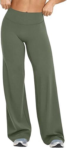 Wide Leg Yoga Pants for Women High Waisted Soft Stretchy Comfy Lounge Workout Casual Trousers