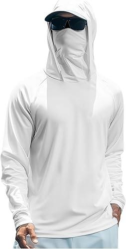 ADHOWBEW Fishing Shirt with Hood Cooling Hoodies Hooded Shirt Uv Casual Summer UPF 50+ Uv Rash Guard 2025