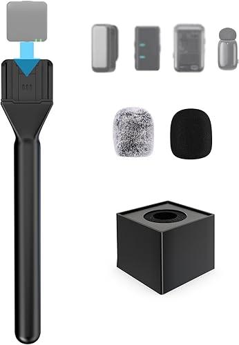 ZealSound Mic Handle for DJI Mic Mini/2/3, RODE Wireless GO 2/3, Hollyland Lark M1/C1, BOYA Mini & More, Wireless Lavalier Microphone Holder for Interviews, Vlogging, YouTube, TikTok, Reporting — 20% off