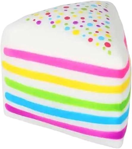 Rainbow Cake Squeeze Squishy Ball,Slow Rise Fidget Squeeze,Relief Squishies Stress Ball Sensory for Anxiety Stress