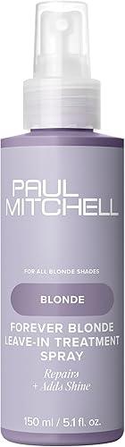 Paul Mitchell Forever Blonde Leave-In Treatment Spray, Repairs + Adds Shine, Ideal For Bleached + Lightened Hair, 5.1 fl. oz