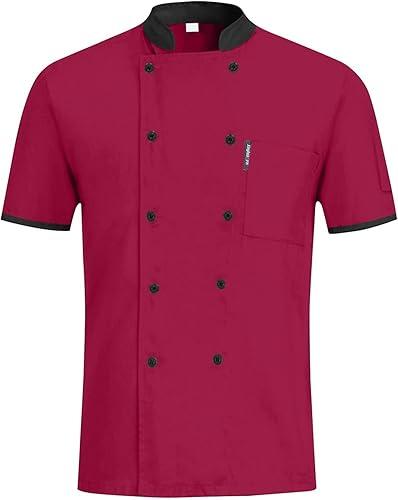 Unisex Chef Coat Short Sleeve Chef Jackets For Men Breathable Cook Shirts Personalized Restaurant Kitchen Working Uniform