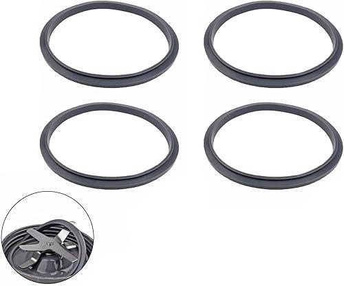 4 Pcs Rubber Blender O-Ring Gasket, Rubber Juicer Sealing Ring Replacement Parts, Fit for Nutri Ninja, NutriBullet RX, Magic Bullet & Bullet Blenders, Grey