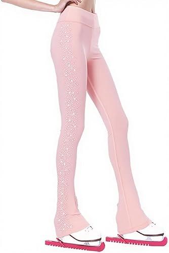 LIUHUO Figure Skating Pants Girls Training Wear Quality Crystals Black Child Skating Leggings