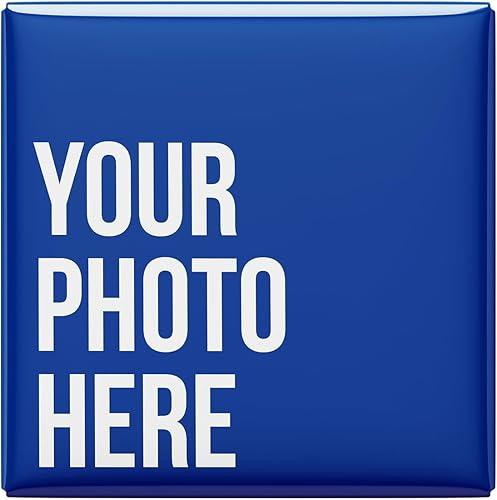 Set of 3 Custom Photo Magnets 2x2 Inch | Personalized Picture Gift for Fridge, Locker, or Office | Save The Date, Wedding Favor, Family Photos, Cubicle Decor